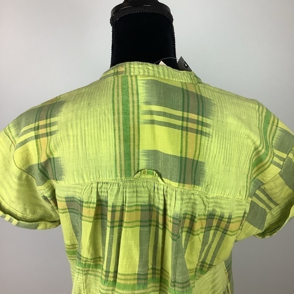 ANTHROPOLOGIE PILCRO PLAID COTTON BLOUSE NWT - Picture 10 of 13
